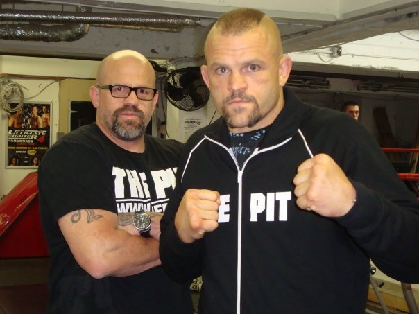 Chuck Liddell and his MMA trainer John Hackleman