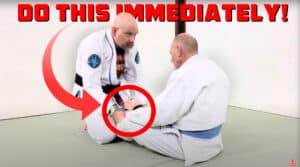 What to do if your opponent controls your legs and runs around your guard